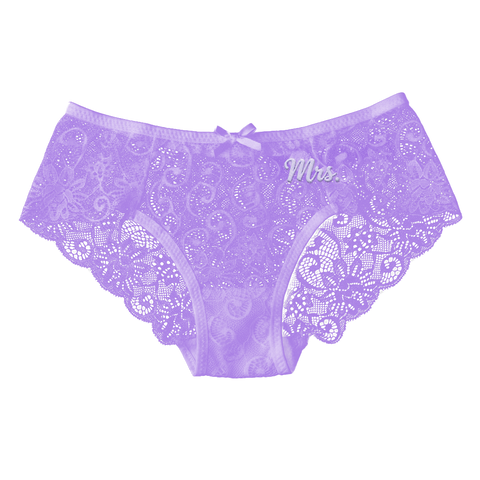 Embroidered "Mrs." Lace