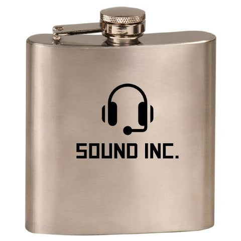 6 oz. Laser Etched Stainless Steel Flask