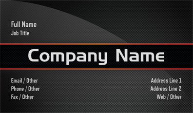 Business card using Predefine template